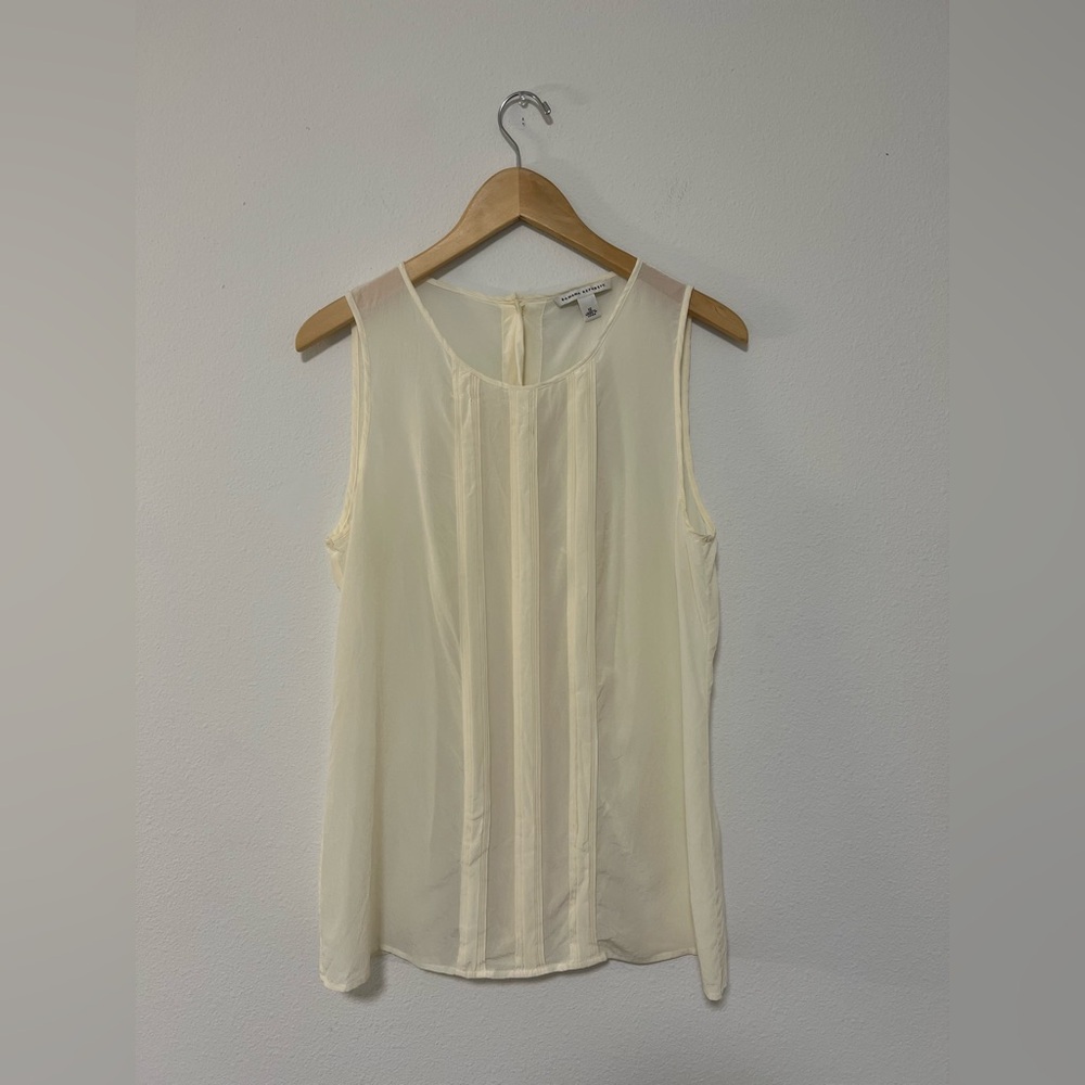 Banana Republic Ivory Silk Pleated Blouse